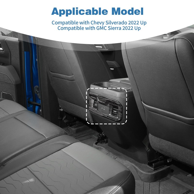 PDKLIN for Silverado Rear Air AC Vent Cover Trim Panel