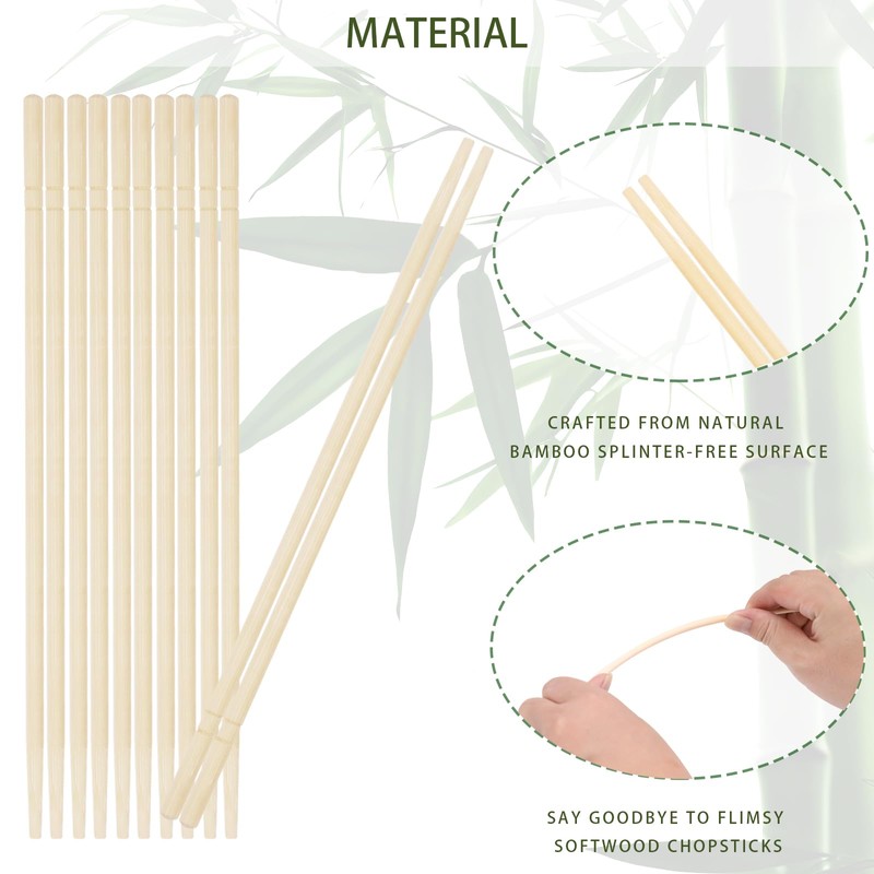 Disposable Bamboo Chopsticks, 9 Inch, 1200 Pairs