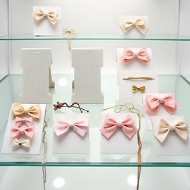 100 Pcs White Hair Bow Hairpin Packaging Cards, Cardboard Cards for Hair Barrettes and Accessories Organizing