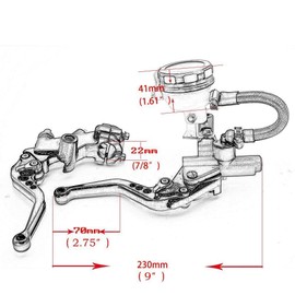 Alpha Rider 7/8" CNC Brake Clutch Master Cylinder Lever Fluid Reservoir Fit For Motorcycle Yamaha YZF R1 R6 1999-2015 R6S 2006-2009 FJR1300 2004-2005 WR450F 2009