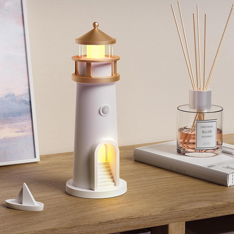 DAZZTIME Lighthouse Decoration, Lighthouse Lamp, LED Lighthouse, Projection Lighthouse Lamp,