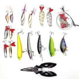 JZK 106 x Fishing lures kit soft fishing jigs metal lures hook small Minnow lure with box for freshwater saltwater fishing