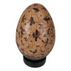 Prehistoric Speckled Dragon Egg Fossil Statue With Base Stand Jurassic