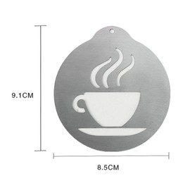 5pcs Stainless Steel Coffee Stencils Coffee Decorating Stencils Barista Cappuccino Arts Templates