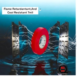 ALLTAPESDEPOT Electrical Tape 12 inches x 66 inches Pack of 1 ROLL, White Flame retrardant (EL766AWB)