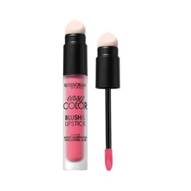 Deborah Milano Rouge & Lipstick Easy Colour 03 Rebel Pink with Hyaluronic Acid and Almond Oil, Intense Colour and Long Hold on Cheeks and Lips, 30 ml