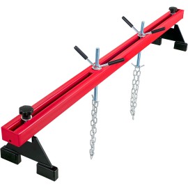 1100 Lbs Capacity Dual Hooks Engine Hoist 2-Point Lift Holder Transverse Bar Engine Support Bar Auto Repair ToolDefault: Default