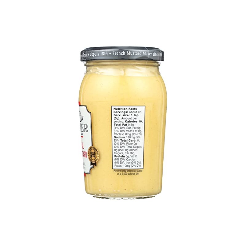 BORNIER Original Dijon Mustard, 7.4 Ounce