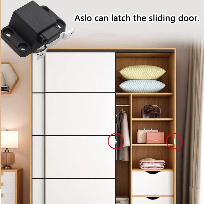 Self-Closing Push to Open Door Latch Cabinet Hardware CBRIVE 2