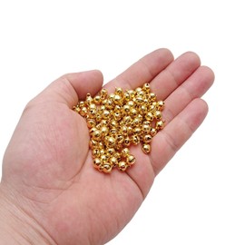 1/4-Inch Jingle Bell/Small Bell/Mini Bell DIY Bracelet Anklets Necklace Knitting/Jewelry Making, 100pcs, Golden