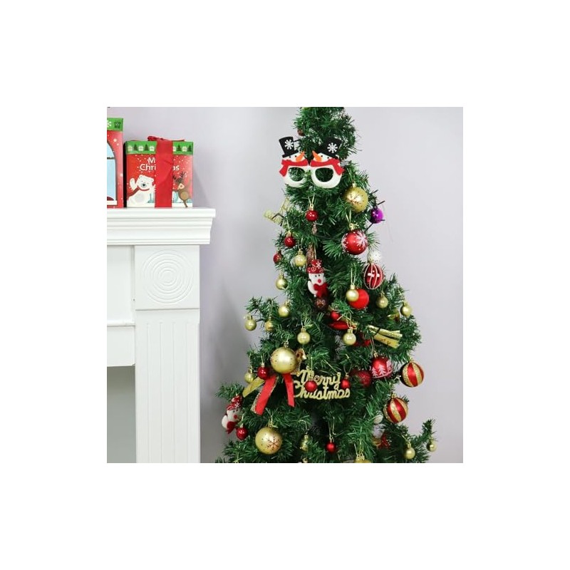 JUGLUTE Adornos para Arbol de Navidad, 44 pcs Plastic Esferas