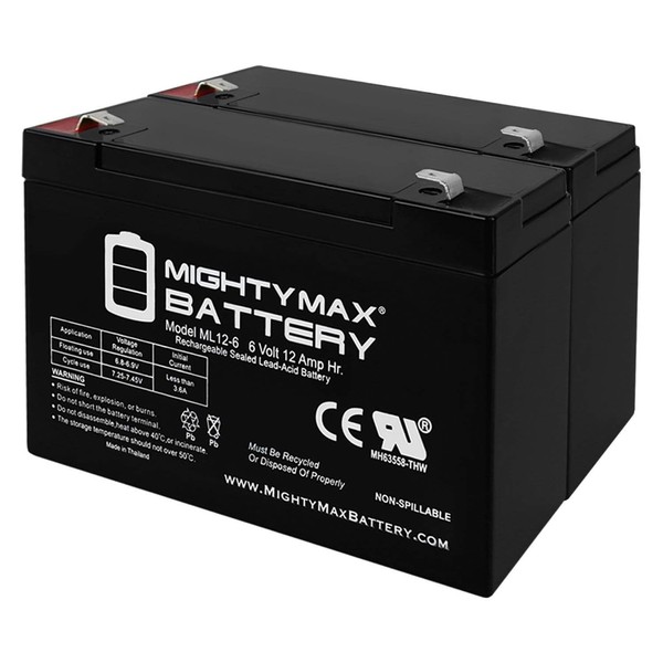 Mighty Max Battery 6V 12AH SLA Battery Replaces Sonnenschein 6V10AH,