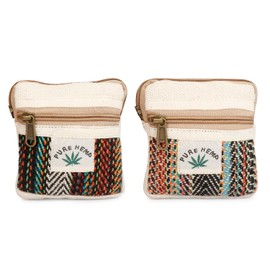 LONGING TO BUY Zip Pouch Combo for Multiple use in Pure Hemp - Combo Pack of 2
