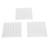 3pcs 36 Grids Acrylic Magnetic Shell Display Case Decorative Shell