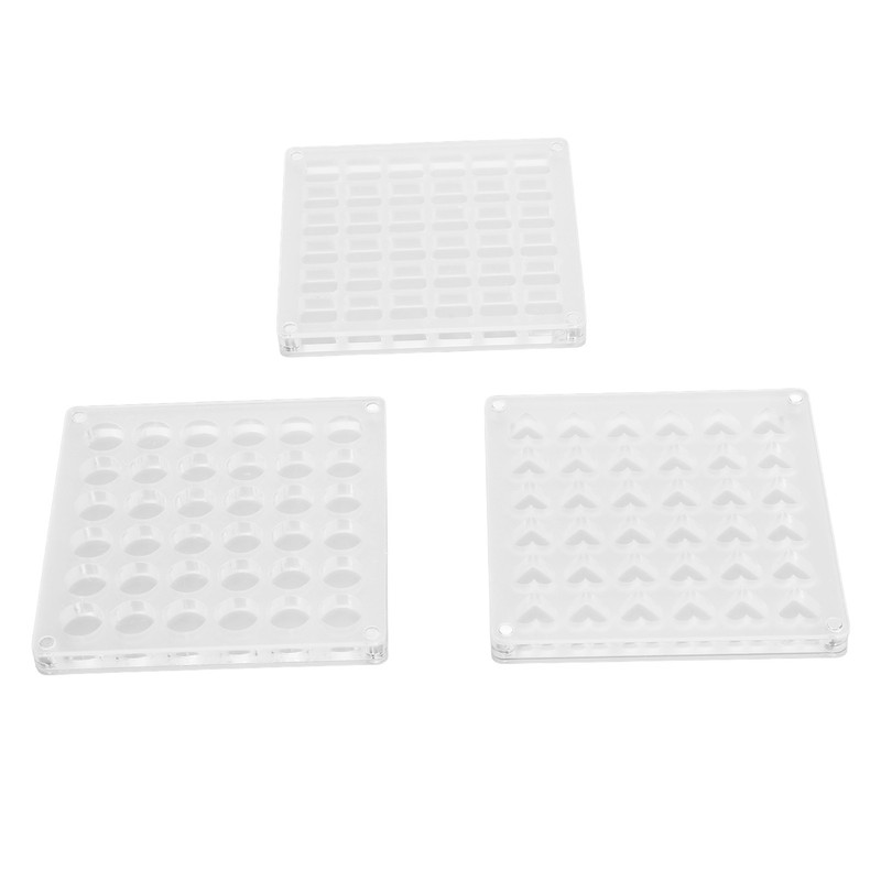 3pcs 36 Grids Acrylic Magnetic Shell Display Case Decorative Shell