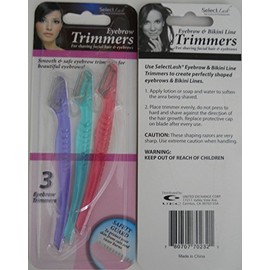 Select Lash 3 Count Precision Trimmers Shape & Shave Eyebrows and Bikini Lines