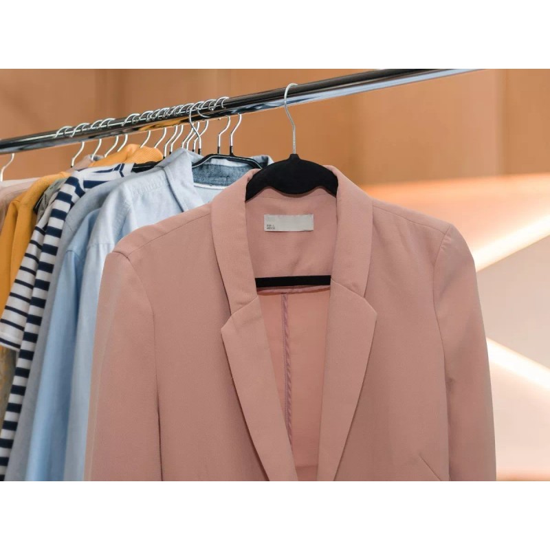 Exhivit Gancho De Ropa, Corbata C/ Terciopelo Negro Paq/20 Pzs