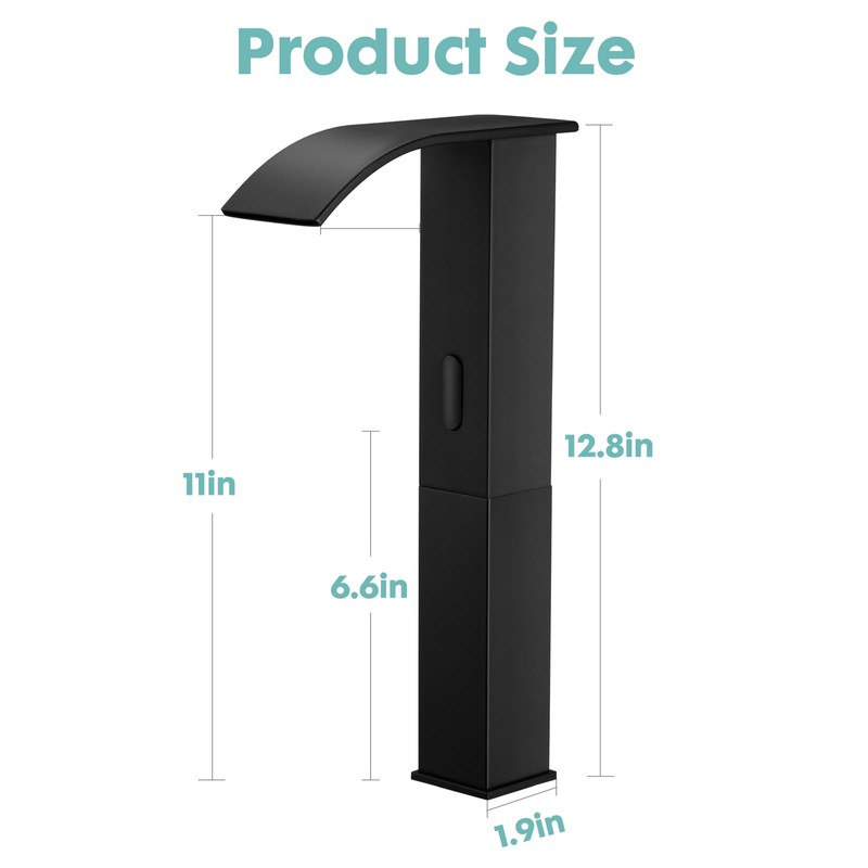 ZHIXINGKX Touchless Bathroom Sink Faucets for 1 Hole, Hands-Free Automatic