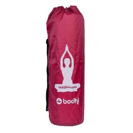 Bodhi Yoga Bag Easy Bag | Bag for Virgin Wool Mats & Yoga Mats | Yoga Mat Bag in XL Format | Sports Bag for Yoga with Design Print | Aubergine, 90 cm