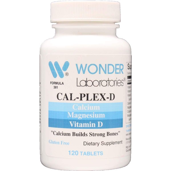 Wonder Laboratories Cal-Plex-D | Calcium Magnesium Vitamin D3 + Other Essentials for Strong Bones, Muscle Support, and Immune Support*