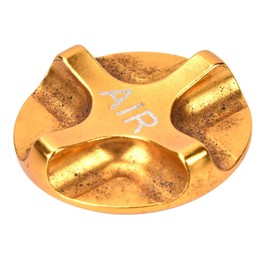 Front Fork Valve Cover, Air Valve Cap For Mtb Fork, Aluminium Alloy Bicycle Suspension Fork Front Fork Airtight Valve Cover Bike Axxessory (Yellow)