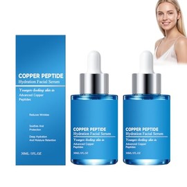 Sero de péptidos de cobre,Sero de péptidos para el ascensor,Pépti/dos de cobre para el endurecimiento y la elasticidad de la piel,Aumento y endurecimiento del colágeno,fácil de absorber (2 PCS)