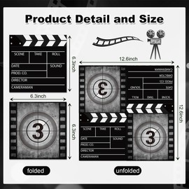 Movie Night Paper Napkin, 40PCS Movie Night Napkins Disposable Luncheon Party Supplies Birthday Decorations for Wedding, Baby Shower, Birthday, 6.5" x 6.5"