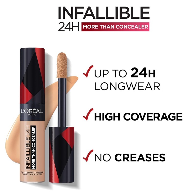L'Oreal Paris L'Oral Paris Infallible 24H More Than Concealer, Full-coverage,