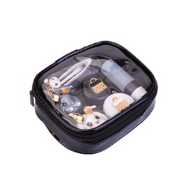 TOVINANNA Travel Size Lens Case Box with Tweezers Suction Stick Compact Rabbit Holder for Glasses Plastic Lens Container Holder