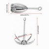 Ausla Stainless Steel Foldable Grappling Hook with 4 Claws for
