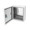 QWORK Heavy-Duty Outdoor Electrical Box, Fiberglass Reinforced Polyester, Steel, 12x10x6