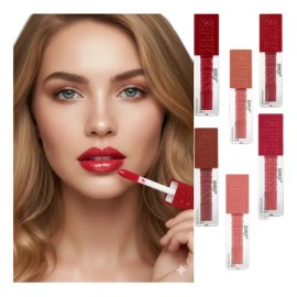 Set De 6 Labiales Líquidos Color Y Cobertura Precisa,intenso                                                                                          