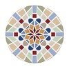Outdoor round tablecloth with elastic band, diameter 36 inches -