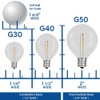 Novelty Lights 25 Pack G40 Blue Outdoor Globe Bulbs, Light