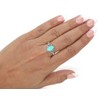 Jeweloporium Aqua Chalcedony 925 Sterling Silver Ring for Women Gemstone