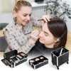 Yaheetech Rolling Makeup Train Case 3 in 1 Cosmetic Case