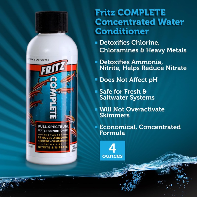 Fritz Aquatics - Fritz Complete Water Conditioner/Dechlorinator for Fresh &