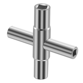 KYSUN Square Key, 4-Way Multifunctional Key Inner Dimensions 6.5 mm/7 mm/8 mm/9 mm Multifunctional Cross Key Utilities Key Control Cabinet Key for Control Cabinets Water Meter Valve