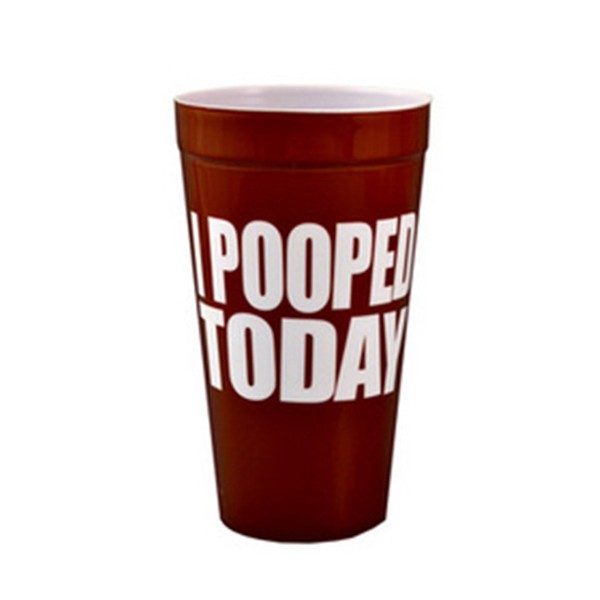 I POOPED TODAY PLASTIC CUP