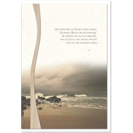 metALUm Large Sympathy Card A4 - High Quality Chromosulphate Cardboard with Envelope, Condolence Card for Groups, Empathetic Saying, Blank