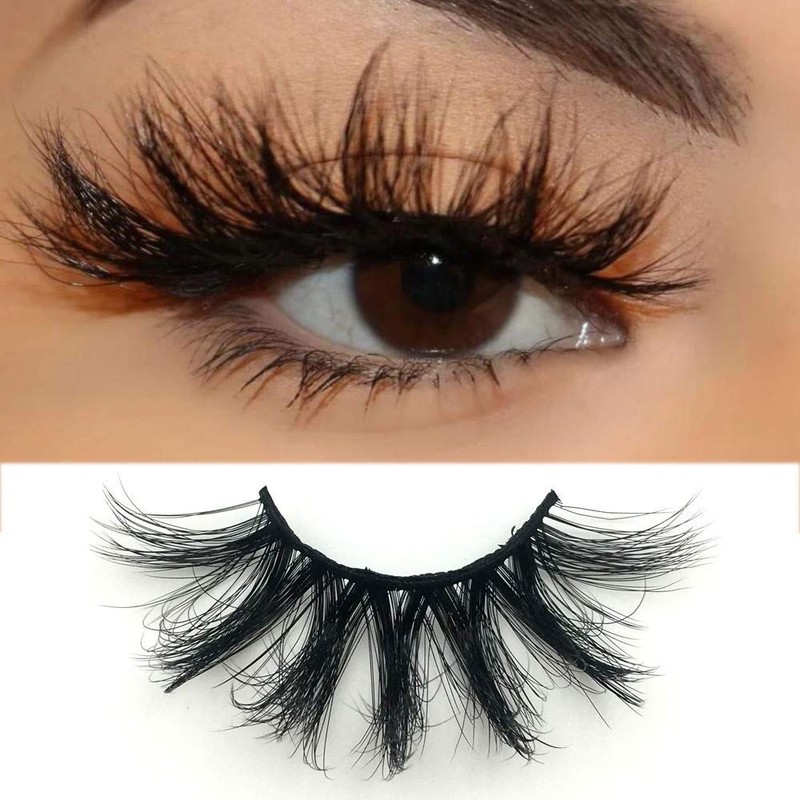 Thick False Eyelashes, 7 Pairs 25 mm 8D Faux Mink