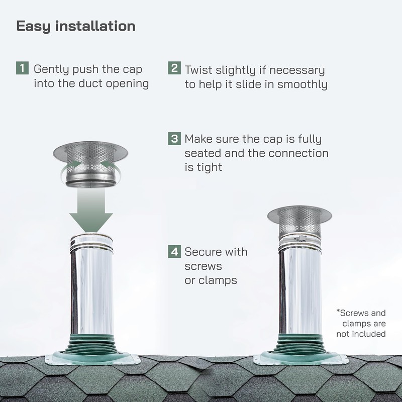 Vent Systems 5" Inch Round Chimney Cap Galvanized Steel for