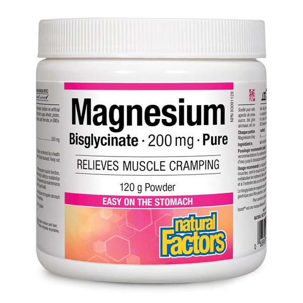 Natural Factors Magnesium Bisglycinate Pure 200mg 120g