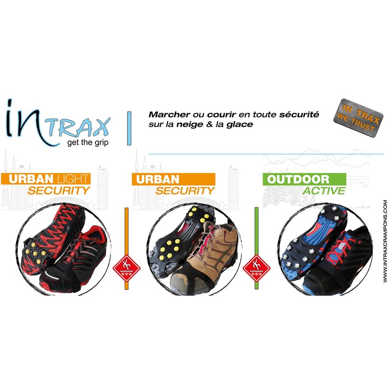 inTRAX Urban Shoe Studs black Size:M