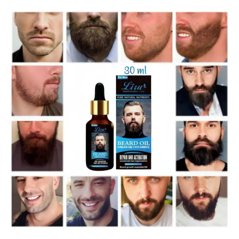 Barba Bigote Bello Sano Aceite Anticaspa Crecimiento Fuerte Argán