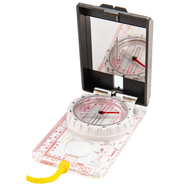 Sighting Compass Mirror Adjustable Declination - Boy Scout Compass Hiking Survival |Map Reading Compass Orienteering | Mirror Compass Hunting Camping - Kids Compass Navigation Waterproof Backpacking