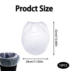 10pcs fKiZanthene Paint Strainer, 1-Gallon Paint Strainer Bags with Elastic Top, Fine Mesh Strainers for Emulsion, Gardening & Hydroponics, Reusable Paint Filter for Smooth Coatings