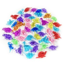 HAIKING Dinosaur Shaped Acrylic Gemstone, 50 PCS Colorful Pirate Treasure Gems for Fish Tank Decoration, Vases Fillers, Pool Party Favors (About 50 mm)