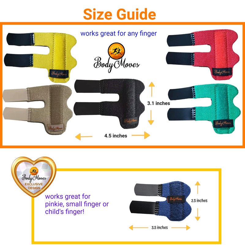 BodyMoves 5 Finger Splints plus 1 pinkie/kid splint (with Blue