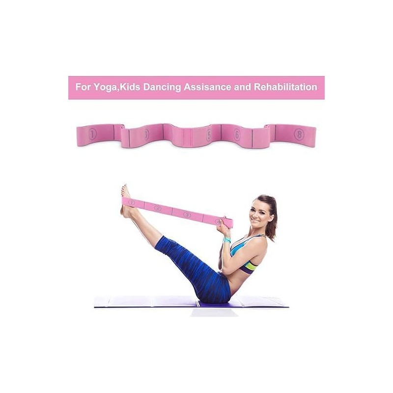 Stretch Strap, Elastic Yoga Stretching Strap, Multi-Loop for Physical Therapy,